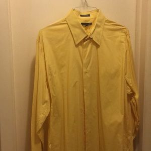 Express modern fit yellow button down